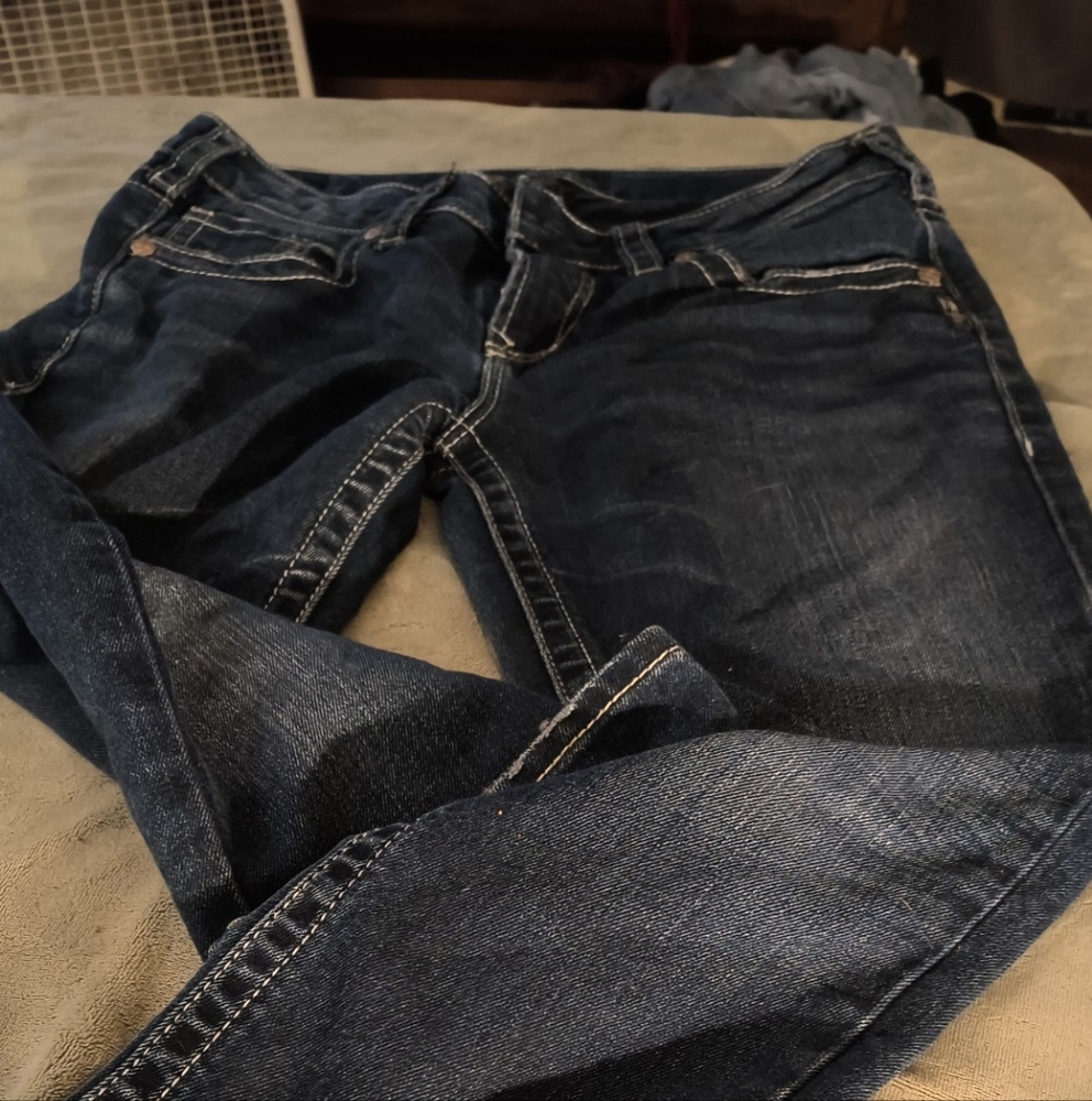 Silver Jeans Dark Blue Women's Capris